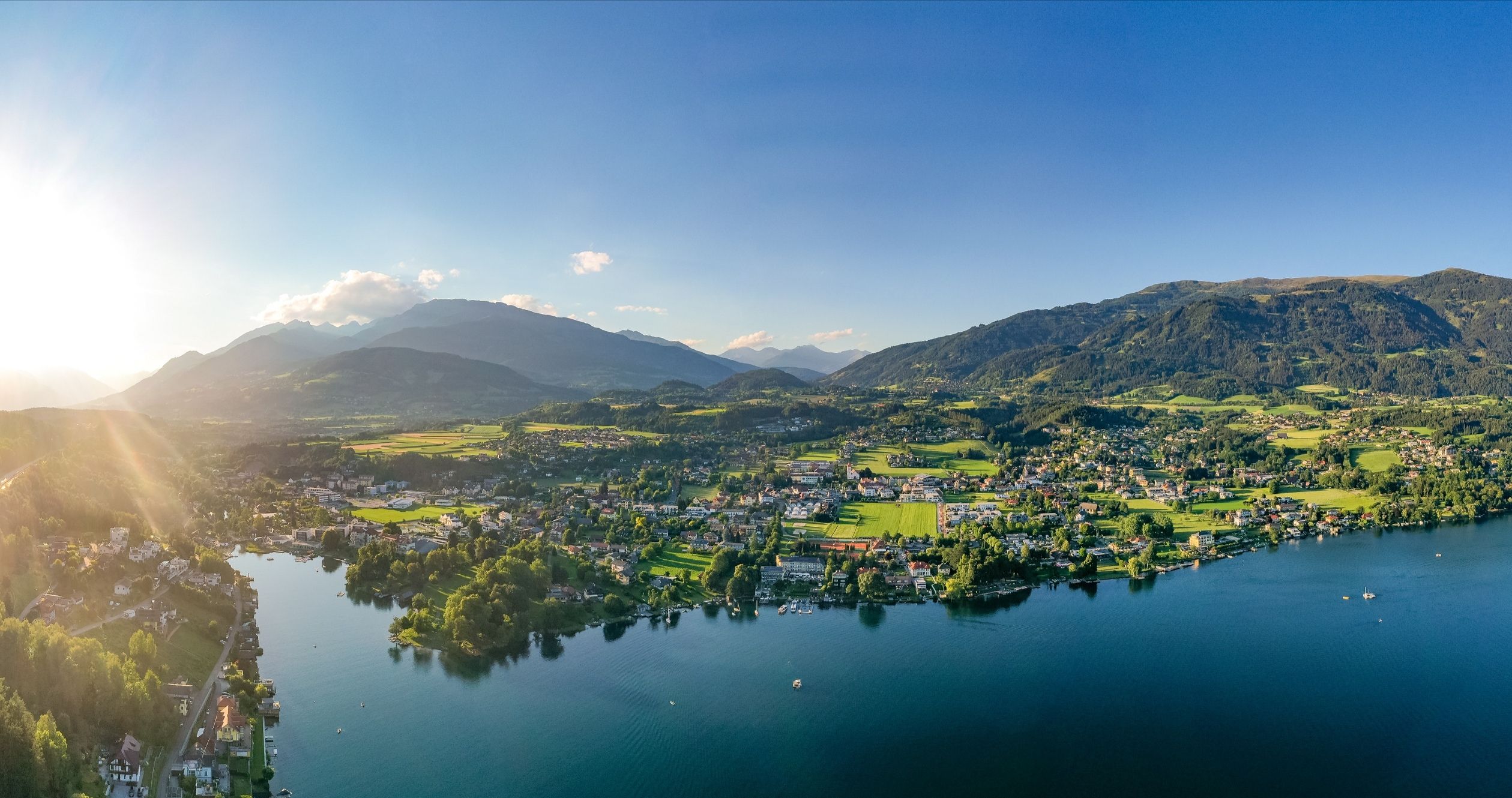 Eine Drohnenaufnahme der Maktgemeinde Seeboden am Millstätter See